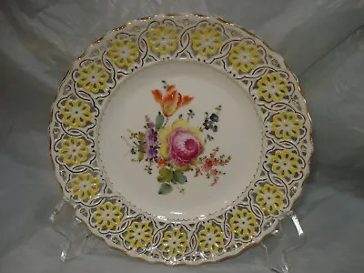 Meissen  Floral Design Pierced Rim Salad Plate 6.75  • $29.99