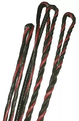 60  Actual Length B-50 DACRON RECURVE FLEMISH TWIST BOW STRING - BLACK & RED USA • $22.99