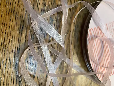 5 Yd ~ 1 /4 In  Vintage Lt Pink Silk Rayon  Ribbon ~ NOS ~ Flower Knitting • $7.50