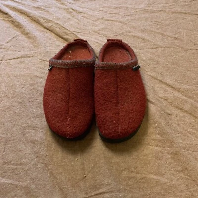 Womens Haflinger Slippers Wool Size 38 US 7 Red Read Description • £13.22