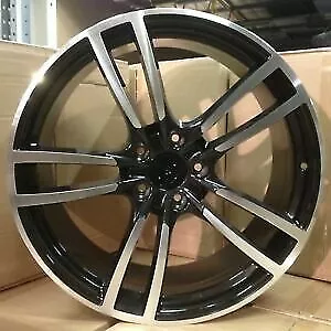 22  Turbo 5 Style Alloy Wheels Fits Porsche Audi Q7 Cayenne  Black Polished • £889