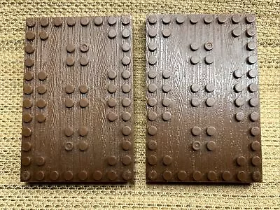 Mega Bloks 2 Brown BASE Plates Wood Board 8x12 Dragons Warriors Fortress AM01892 • $10