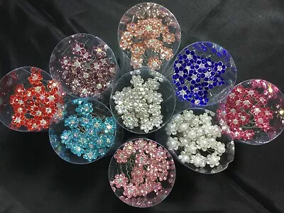 £3.99 • Buy Hair Jewels.Gems.Diamante.Flowers.PINS.wedding.bride.colours.updo's.pack Of 20