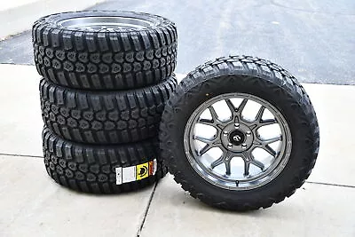 Set 4 33x12.50R20 RBP Tires 20x9 Fuel Tech Rims 5x5 For Jeep Wrangler Gladiator • $2500