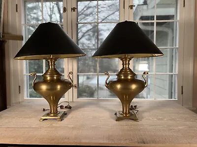 Chapman Vintage Large Brass Urn Table Pair Of Lamps Visual Comfort • $390