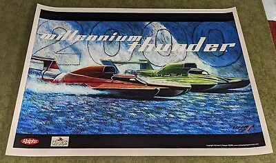 Vintage Ralphs O'Doul's 2000 Millennium Thunder Boat Racing Poster • $7.99