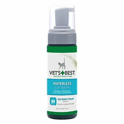 £11.06 • Buy Vet S Best Natural Waterless Cat Bath No Rinse Waterless Dry Shampoo For Cats 1