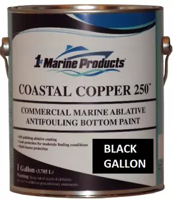 Marine Coastal Copper 250 Ablative Antifouling Bottom Boat Paint Black Gallon • $109.95