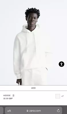 Zara White Hoodie • £21