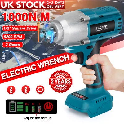 1000 Nm Brushless High Torque Impact Wrench 18 Volt Bare  For Makita Battery • £29.99