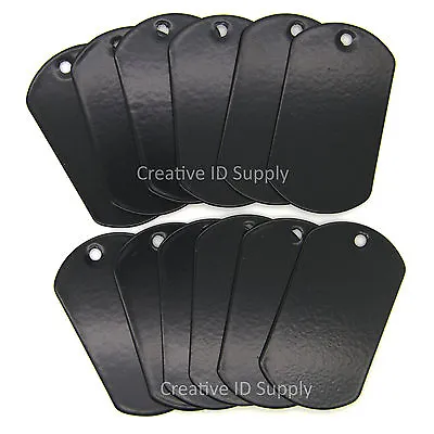 PACK 500 Pcs BLACK COLOR BLANK STAINLESS STEEL DOG TAG MILITARY SPEC • $174.99