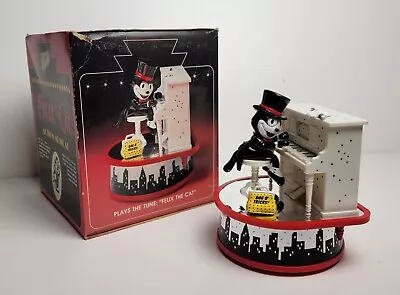 VTG Felix The Cat Action Music Box 1987 Enesco W BOX All Works SERVICED • $122.80