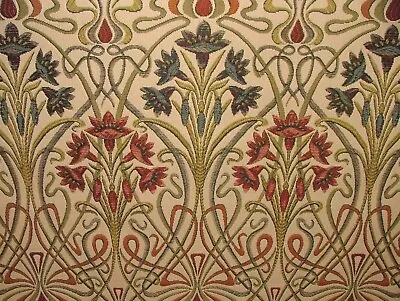 1.8 Metres Art Nouveau Tiffany Jewel Thick Jacquard Curtain Upholstery Cushion • £36