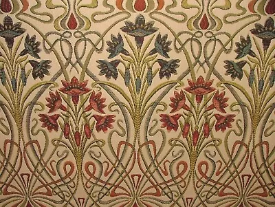 3.4 Metres Art Nouveau Tiffany Jewel Thick Jacquard Curtain Upholstery Cushion • £78.20