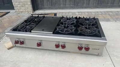 Wolf 48” Range Top RT486C 6 Range + Grill   Commercial Grade  High End Brand. • $2100