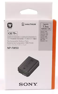 PRL) SONY NP-FW50 RECHARGEABLE LITHIUM BATTERY PACK 7.3WH 1020mAH/7.2V • £60.71