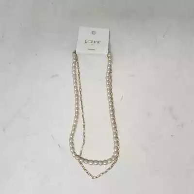 New J Crew Factory Gold Pearl Layering Necklace • $24.99