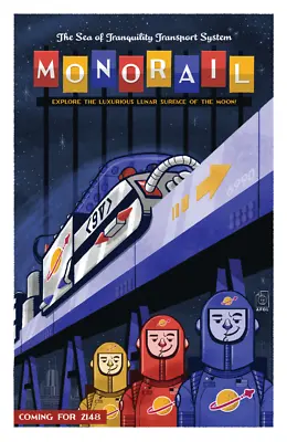 $13 • Buy Original LEGO Art Space Monorail Transport System Futuron 6990 11 X17  Poster