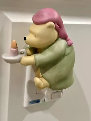 VTG Disney Classic Winnie The Pooh Ceramic Plug-In Night Light Ready For Bed • $29.95