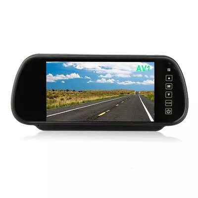 7  TFT Color Screen 2 Video Car Rear View Mirror Monitor For DVD/Reverse Camera • $34.90