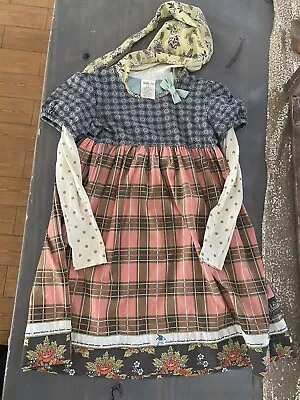 Matilda Jane Size 8 Field Trip Chrissy Hooded Dress WITHOUT Apron B8 • $18