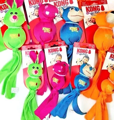 Kong Wubba Friends Dog Toy. The Ballistic Squeaky Play Fetch N Toss Tug Sm/L/ XL • £13.99