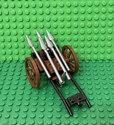 Lego Castle Mini Figures Spear And Sword Carriage Wagon Cart With Horse Hitching • $5.75