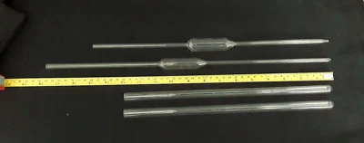 £10.95 • Buy Vintage Large Chemist Laboratory Glass - 2 Pipettes + 2 Test Tubes
