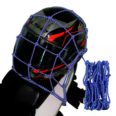 Motorcycle Helmet Net Motorbike Luggage Cargo Net Solid Bungee Cord Reflective • $8.98