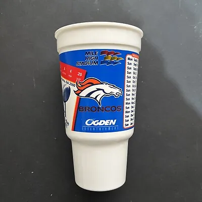 2000 Denver Broncos Mile High Stadium Final Season Plastic Cup Set Of 4 Cups • $11.97
