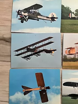 Vintage RPPC Airplane Color Charles Skilton’s Postcard Series Lot Of 11 • $7