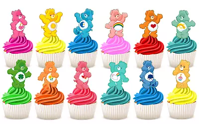 EDIBLE Care Bears Wafer Card Sheet Stand Up Cupcake Cake Toppers Uncut • $6.99