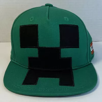 Minecraft Embroidered Creeper Jinx Hat Youth Green Adjustable Snapback NWT • $14.99