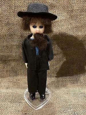 Vintage 7 Inch Plastic Amish Boy Doll Extra Hat With Box • $9.95
