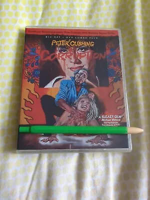 Grindhouse Releasing Peter Cushing In Corruption Blu Ray Dvd Combo Region ABC • £19.99