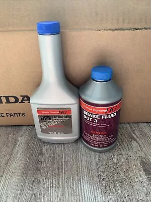 One 12 FL OZ Honda Power Steering Fluid & One 12 FL OZ Honda Dot 3 Brake Fluid. • $15.99