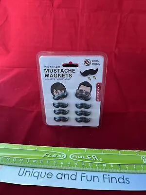 Magnificent Mustache Magnets Set Of 8 Kikkerland NEW Great Gift Ideas • $7.99