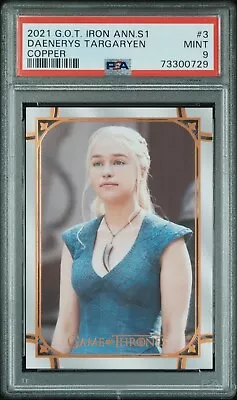 2021 Game Of Thrones Daenerys Copper SP /199 #3 PSA 9 Mint Pop 2 - None Higher • $69.99