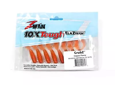 Zman Soft Lure GrubZ 2.5 Inch 8/Pack Copper Penny (5728) • $20.90