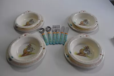 Childrens Plates And Bowls Set With Cutlery • £14