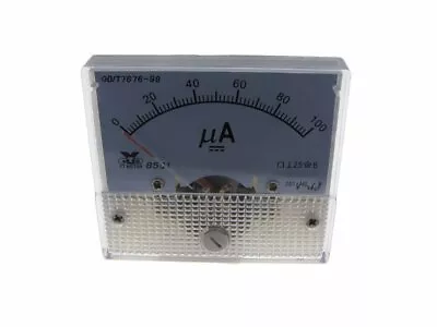 DC 100uA Analog Needle Panel DC Current Ammeter  85C1 • $5.95