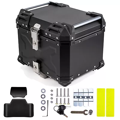 45L Black Motorcycle Luggage Waterproof Tail Box Scooter Trunk Storage Top Case • $100.95