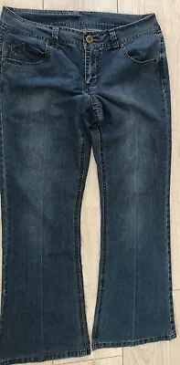 Dorothy Perkins Blue Jeans 94cm Long Size 12 Woman S Clothes Trousers Ladies • £7.99