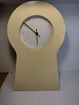 IKEA Large Yellow Key Hole Shaped Clock + Storage Shelf Hallway Kitch 1995 Retro • £19.99