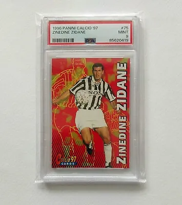 Zinedine Zidane Panini Calcio 97 #75 PSA 9 • £161.49