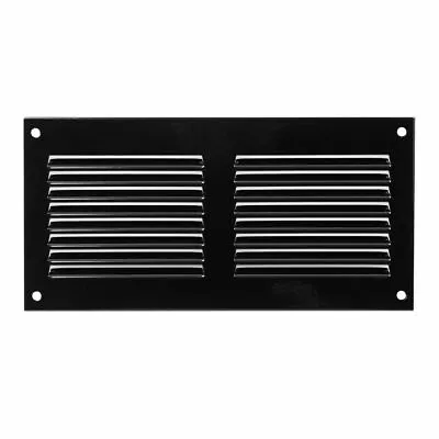 Metal Air Vent Grille 200mm X 100mm With Fly Screen Flat Louvre Duct Cover • £6.99