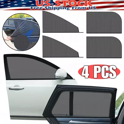 4X Magnetic Car Side Front Rear Window Sun Shade Cover Mesh Shield UV Protection • $7.85