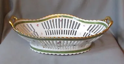 Haviland Vieux Paris Vert Pierced Oval Basket - 13  Perfect • $260