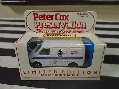 Matchbox Ford Transit Mk3 Peter Cox Pres Mb60 Mint Factory Sealed Rare Model New • £9.99