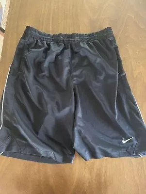 Vintage Y2K 2000 Nike Black Men's Swoosh Athletic Gym Shorts - Size XL • $19.95